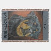 Rottweiler Wurfs-Decke Decke (Vorderseite)