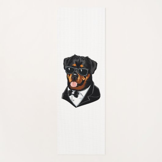 Rottweiler Yogamatte (Vorderseite)