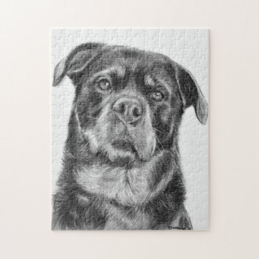 Rottweiler Zeichnen Puzzle (Vertikal)