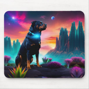 Rottweiler zu einer Alien World Mousepad