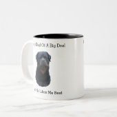 Rottweiler Zweifarbige Tasse (Vorderseite Links)