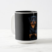 Rottweiler zweifarbige tasse (Vorderseite Links)