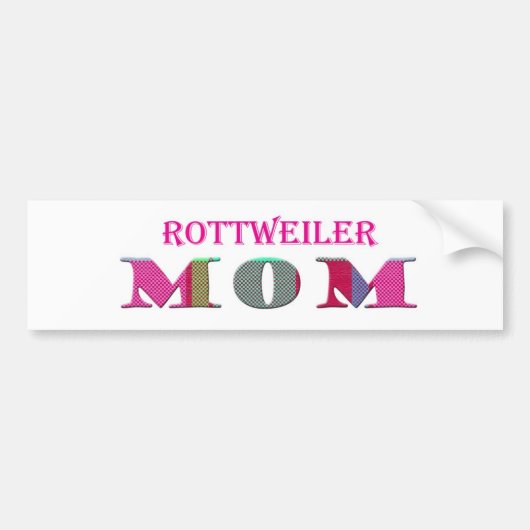 RottweilerMom Autoaufkleber (Vorne)