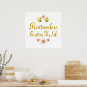 Rottweilers Brighten Mein Leben Poster (Küche)
