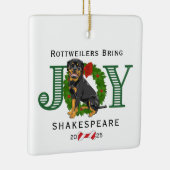 Rottweilers bringt Freude Keramikornament (Rechts)