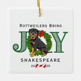 Rottweilers bringt Freude Keramikornament