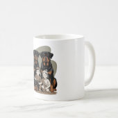 Rottweilers, Family Protective Dogs Kaffeetasse (VorderseiteRechts)