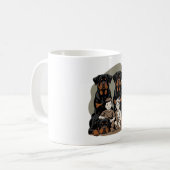 Rottweilers, Family Protective Dogs Kaffeetasse (Vorderseite Links)