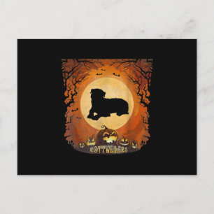 Rottweilers Full Moon Animal Silhouette Halloween Postkarte