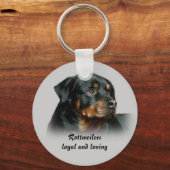 Rottweilers Loyal and Loving Keychain Schlüsselanhänger (Vorderseite)
