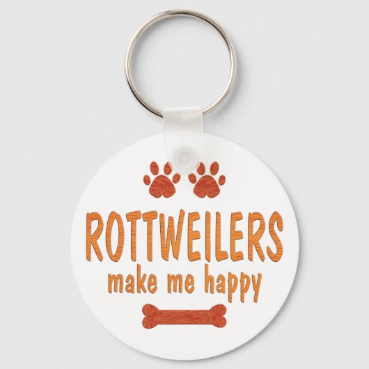 Rottweilers machen mich glücklich schlüsselanhänger (Vorderseite)