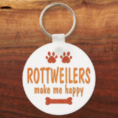 Rottweilers machen mich glücklich schlüsselanhänger (Vorderseite)