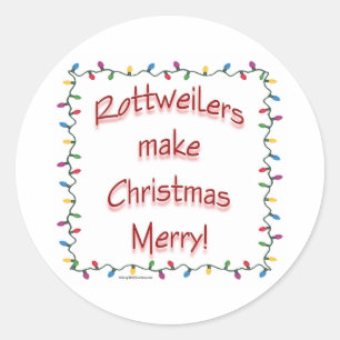 Rottweilers Make Christmas Merry - Aufkleber