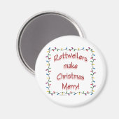 Rottweilers Make Christmas Merry - Magnet (Vorderseite/Rückseite)