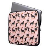 Rottweilers Rottie Dog Muster Laptopschutzhülle (Vorderseite Links)