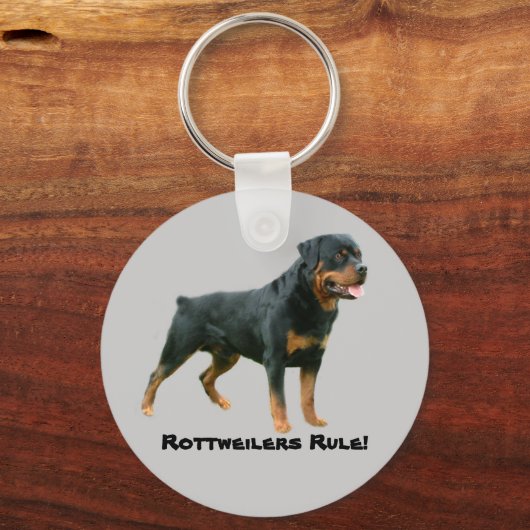 Rottweilers Rule Keychain Schlüsselanhänger (Vorderseite)