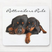 Rottweilers Rule Mama und Welpe Rottweiler Mousepa Mousepad (Vorne)