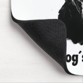 Rottweilers Schwarz-Weiß-Silhoutte Mousepad (Ecke)