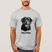 Rottweilers Schwarz-Weiß-Silhoutte T-Shirt (Vorderseite)