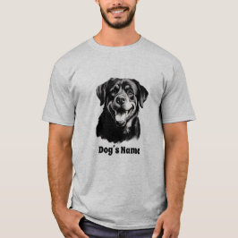 Rottweilers Schwarz-Weiß-Silhoutte T-Shirt
