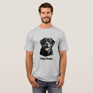 Rottweilers Schwarz-Weiß-Silhoutte T-Shirt