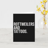 Rottweilers und Tattoos Rottweiler Eigentümer Cool Karte (Gelbe Blume)