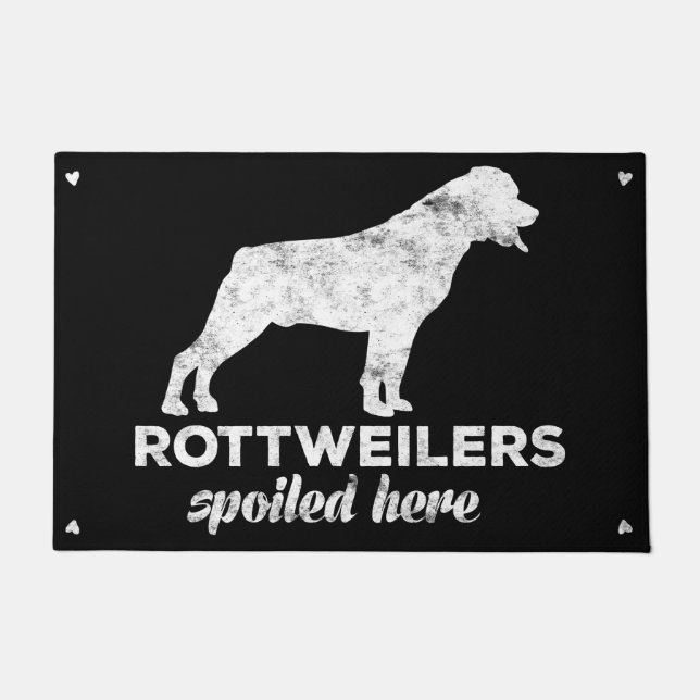 Rottweilers verdarb hier fußmatte (Vorderseite)
