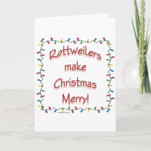Rottweilers Weihnachten froh machen