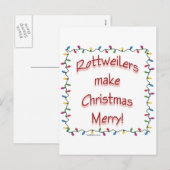 Rottweilers Weihnachten froh machen (Vorne/Hinten)