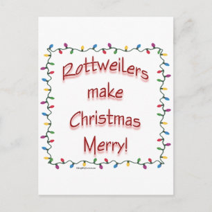 Rottweilers Weihnachten froh machen
