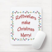 Rottweilers Weihnachten froh machen Mousepad (Mit Mouse)