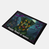 Rottweilerstein Frohes Howl-o-ween Fußmatte (Schrägansicht)