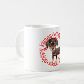 Rottweiller Hund, schlampige Küsse Kaffeetasse (Vorderseite Links)