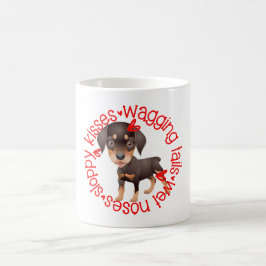 Rottweiller Hund, schlampige Küsse Kaffeetasse