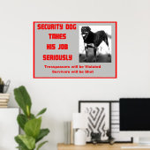 Rottweiller Spaß Sign Poster (Heimbüro)