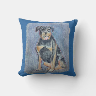 Rottweiller Throw Kissen