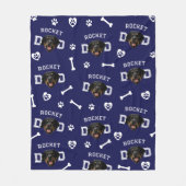 Rottweiller Vater, Navy Blue Individuelle Name Wie Fleecedecke (Vorderseite)