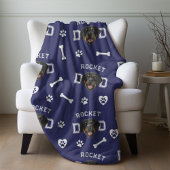 Rottweiller Vater, Navy Blue Individuelle Name Wie Fleecedecke
