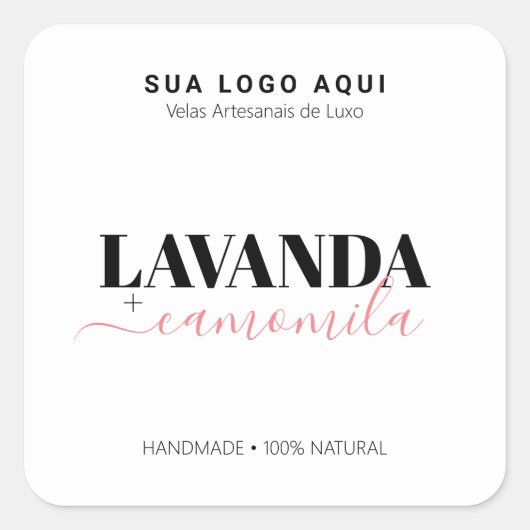 Rótulo Para Velas, Etiqueta Velas, Etiqueta  Quadratischer Aufkleber (Vorderseite)