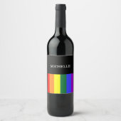 Rótulos Vinho Orgulho Gay Rainbow Personalizado Weinetikett (Vorderseite)