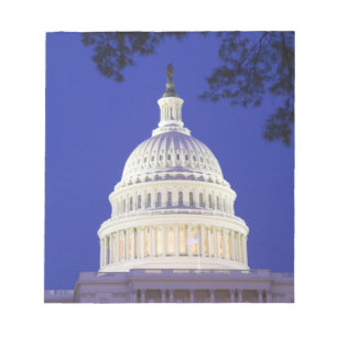Rotunde des US-Kapitols bei Nacht, Washington Notizblock