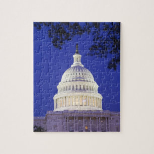 Rotunde des US-Kapitols bei Nacht, Washington Puzzle