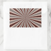 Rotvibration Kaleidoskop-Muster Rechteckiger Aufkleber (Tasche)
