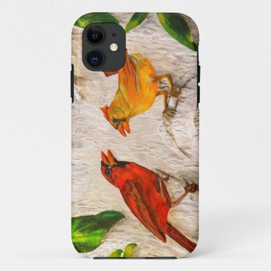 Rotvögel Gesang der Liebe Case-Mate iPhone Hülle (Rückseite)