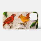 Rotvögel Gesang der Liebe Case-Mate iPhone Hülle (Rückseite (Horizontal))