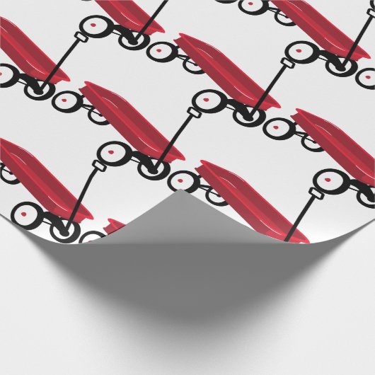 Rotwagen Geschenkpapier (Ecke)