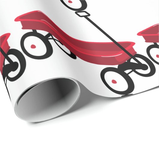 Rotwagen Geschenkpapier (Rolleneckpunkt)
