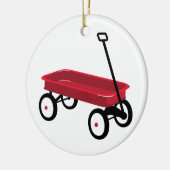 Rotwagen Keramik Ornament (Links)