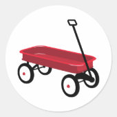 Rotwagen Runder Aufkleber (Vorderseite)