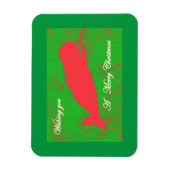 Rotwal auf grünem Weihnachtsmagnet Magnet (Vertikal)